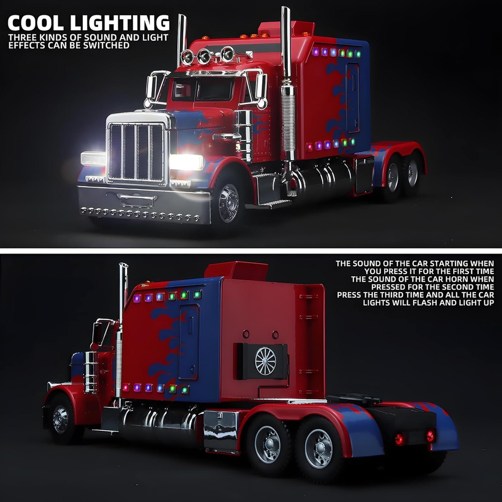 đ„Christmas Early Discount 50% OffđSemi Truck Toy with Light & Sound